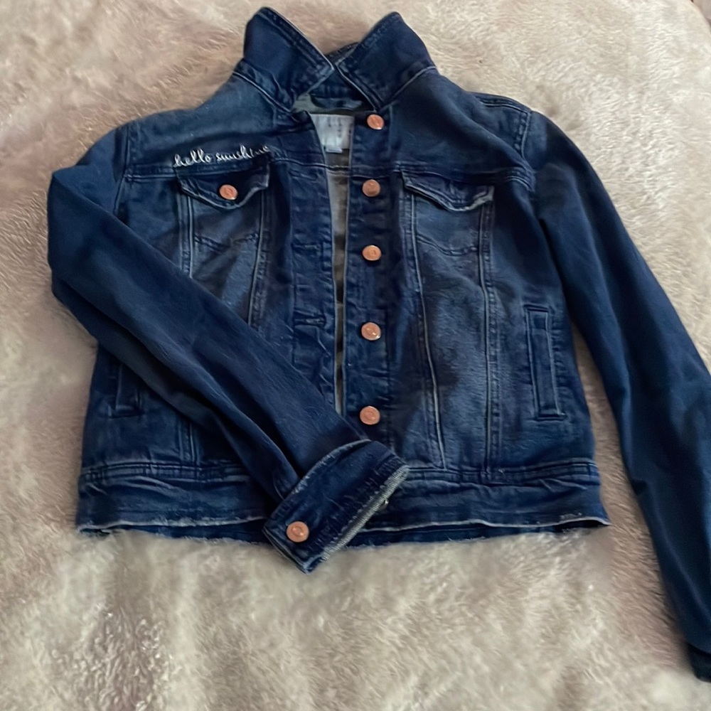dark blue jean jacket